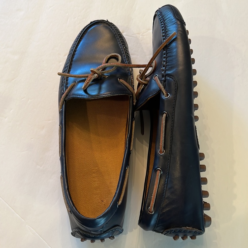 Cole Haan Navy Blue Leather Loafers
